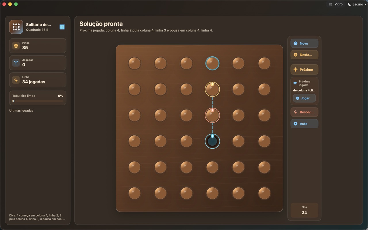Wood Peg Solitaire macos App Store screenshot 9