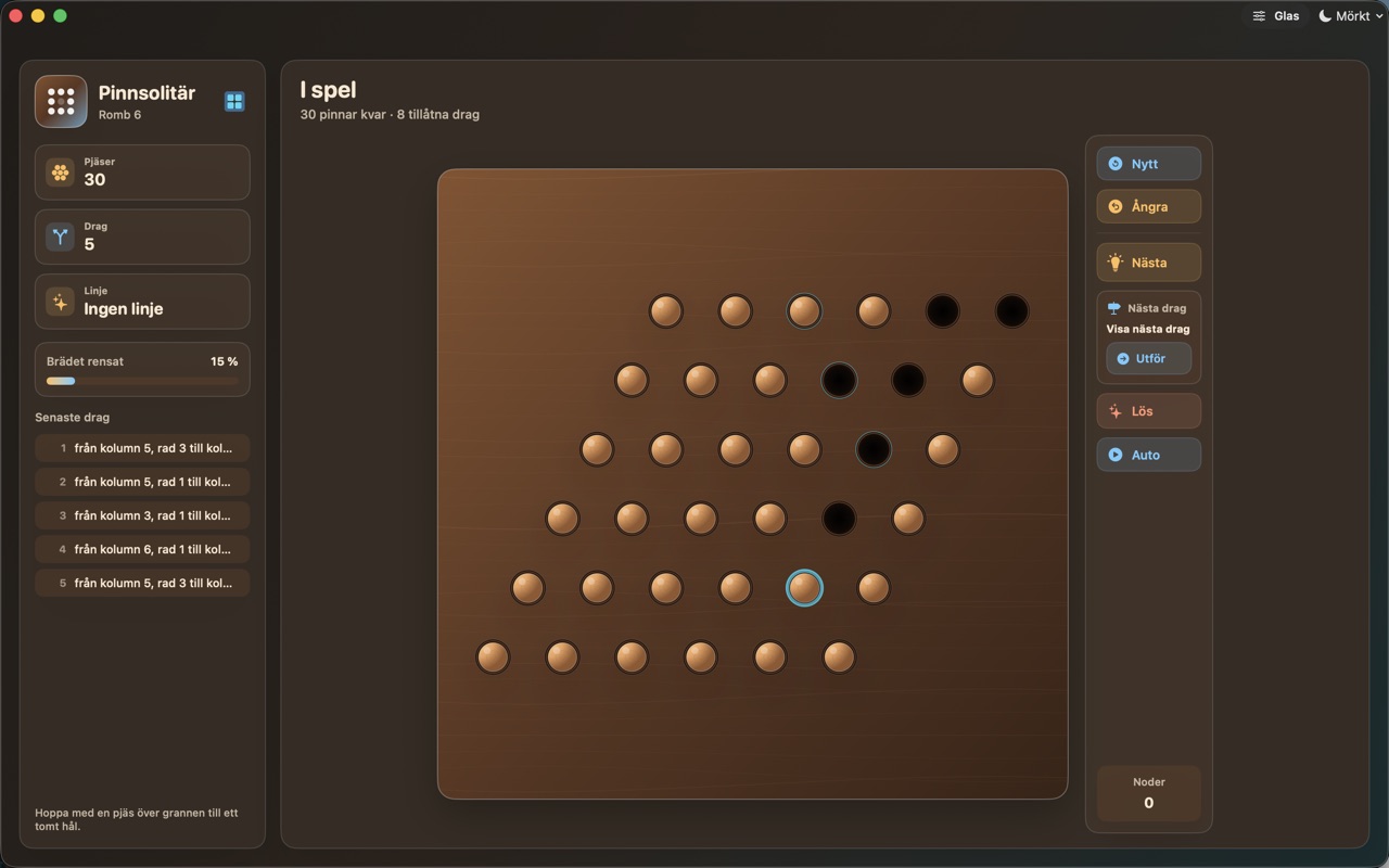 Wood Peg Solitaire macos App Store screenshot 5