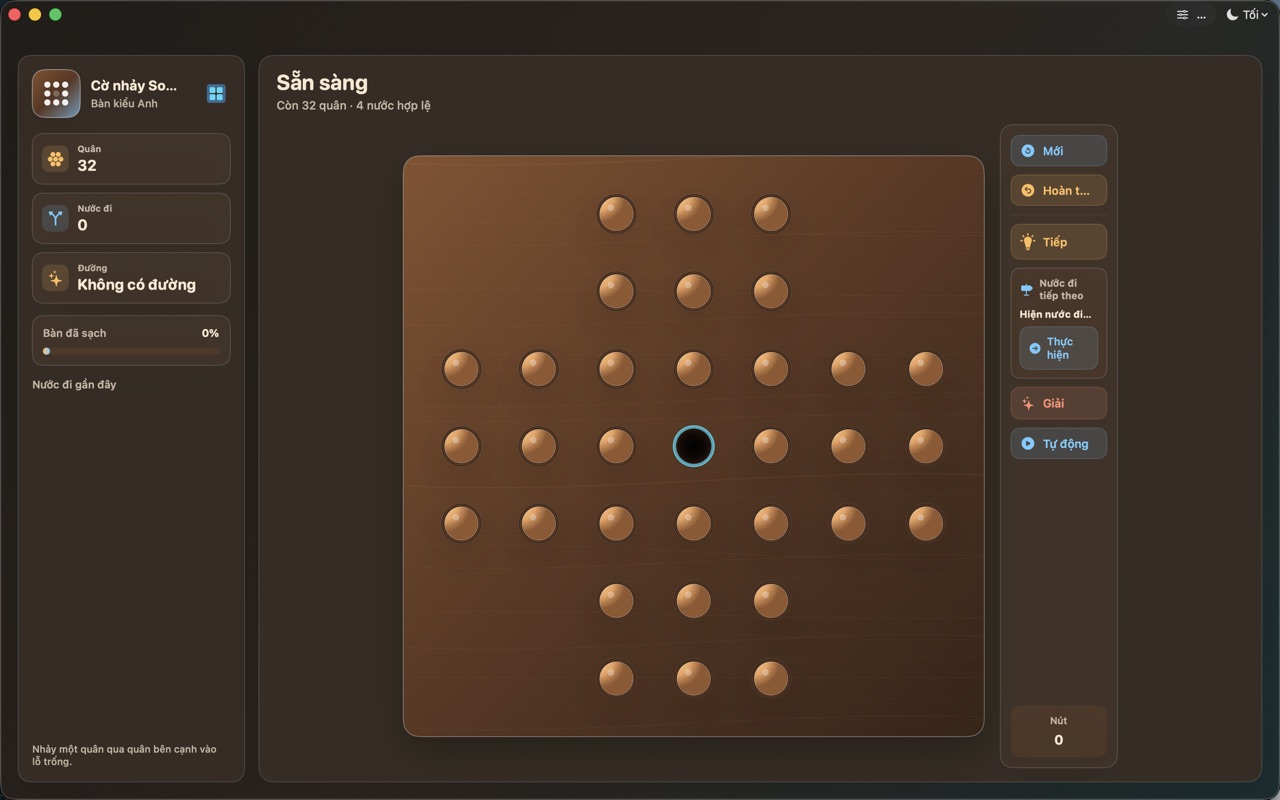 Wood Peg Solitaire macos App Store screenshot 1