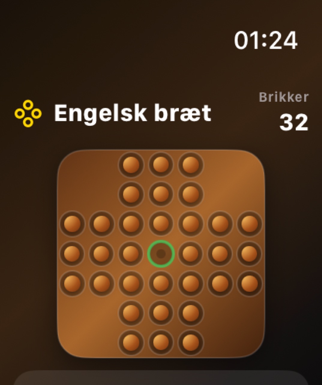 Wood Peg Solitaire watchos App Store screenshot 2