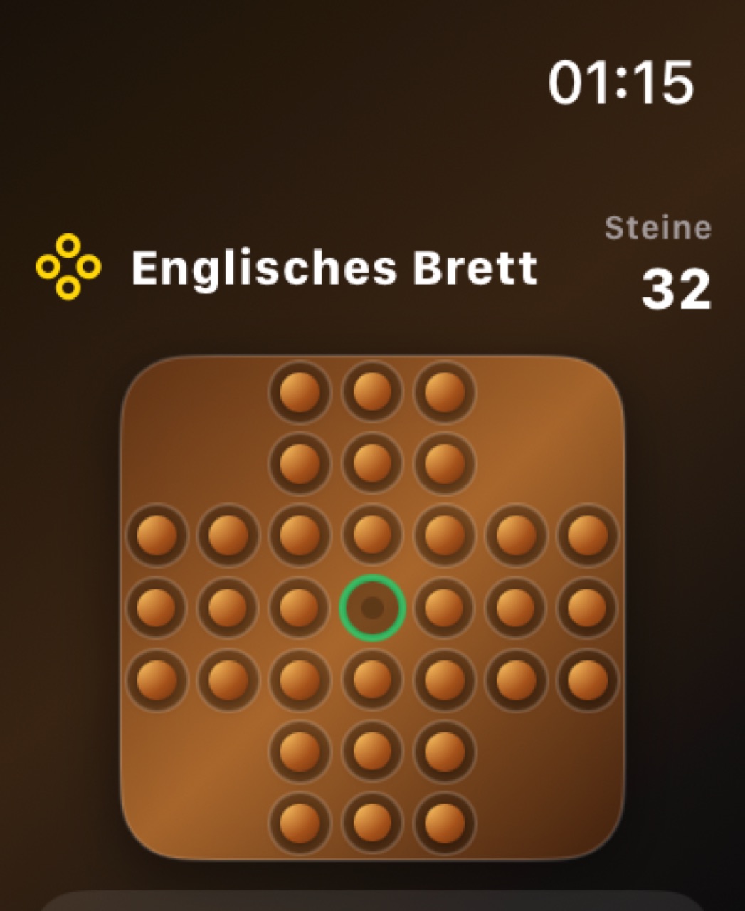 Wood Peg Solitaire watchos App Store screenshot 1