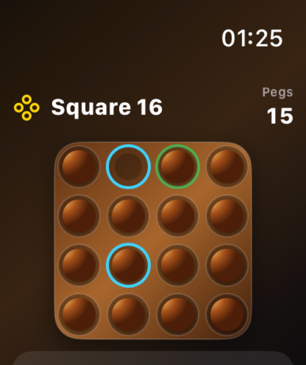 Wood Peg Solitaire watchos App Store screenshot 6