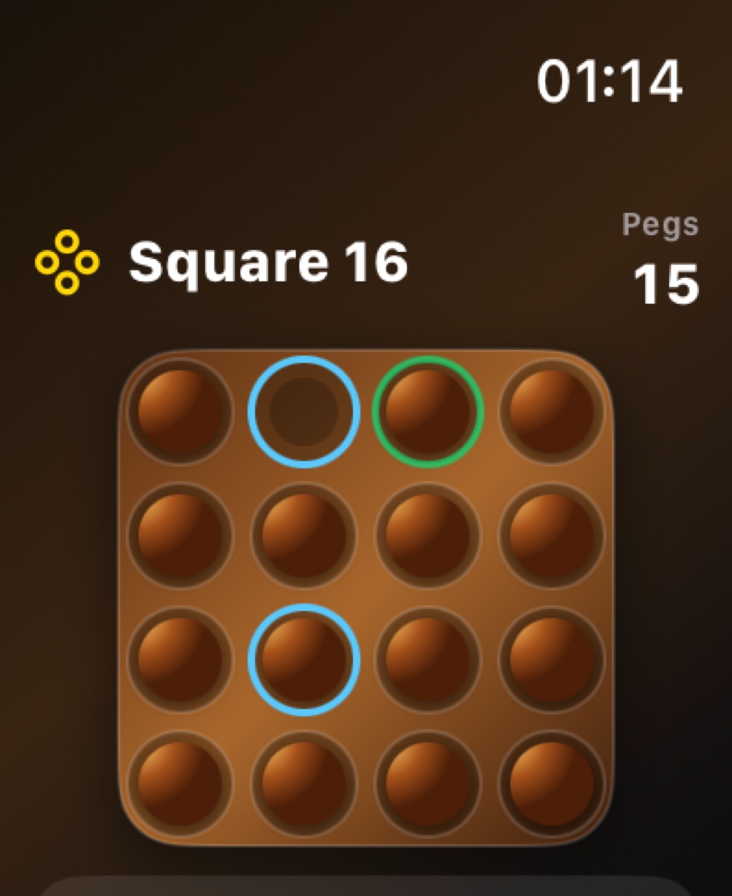 Wood Peg Solitaire watchos App Store screenshot 5