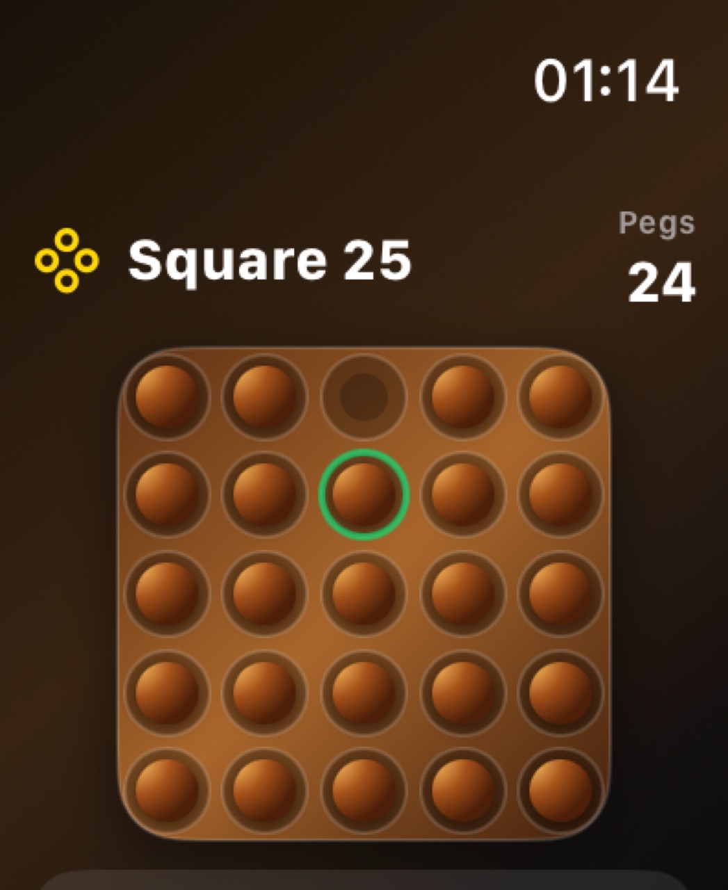 Wood Peg Solitaire watchos App Store screenshot 7