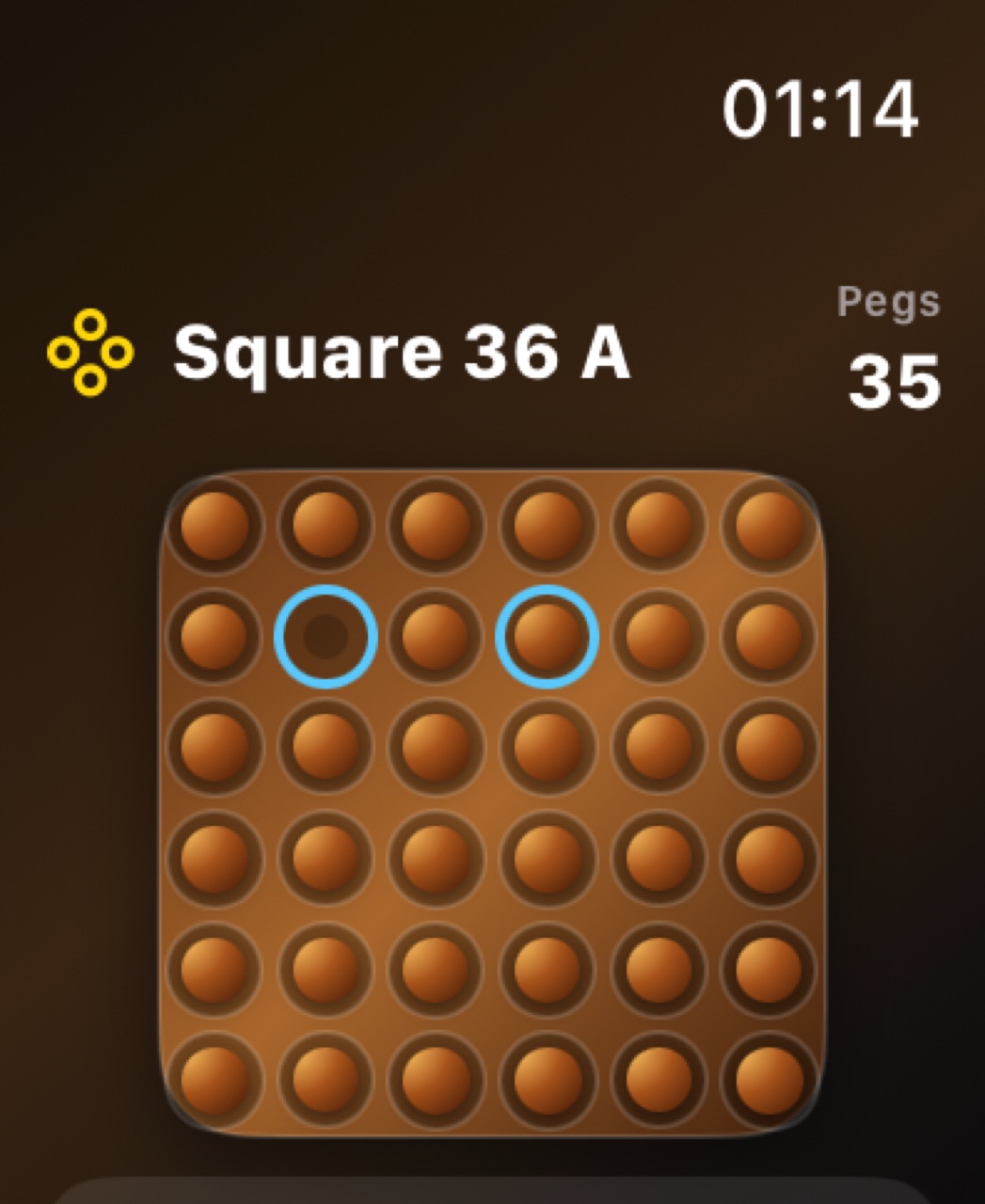 Wood Peg Solitaire watchos App Store screenshot 9