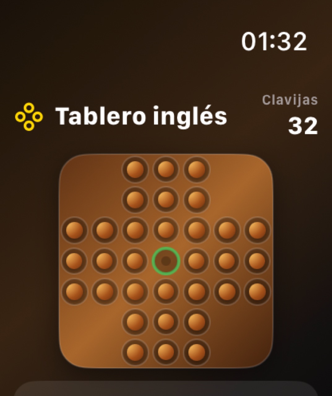 Wood Peg Solitaire watchos App Store screenshot 2