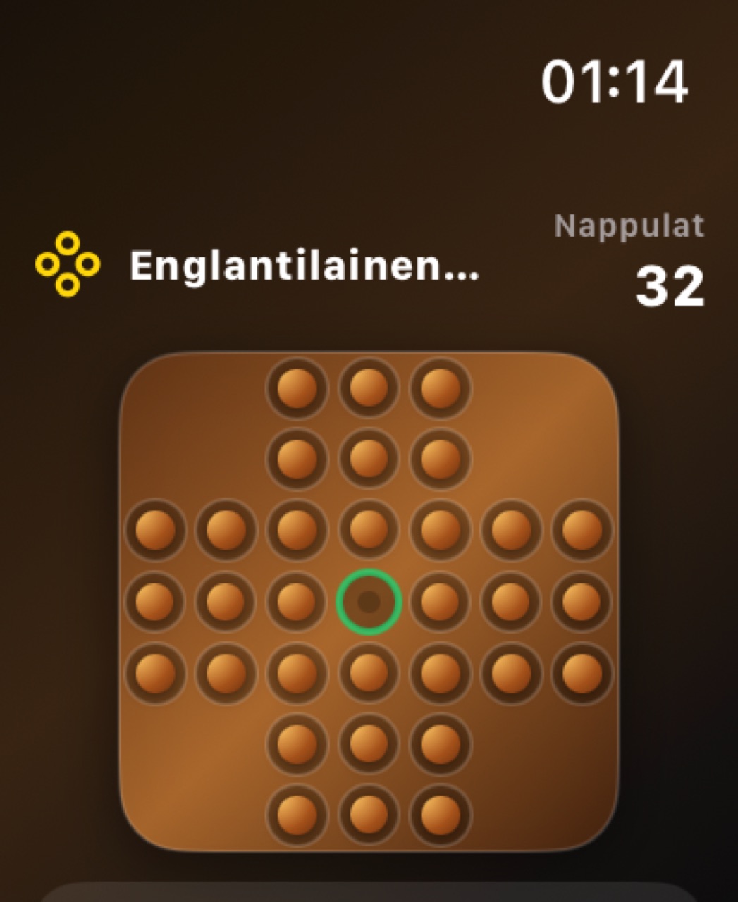 Wood Peg Solitaire watchos App Store screenshot 1
