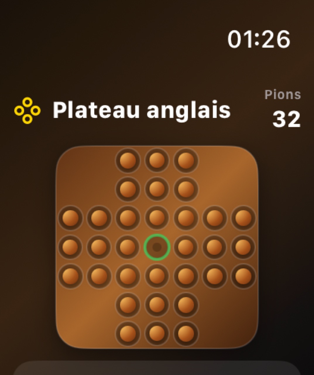 Wood Peg Solitaire watchos App Store screenshot 2