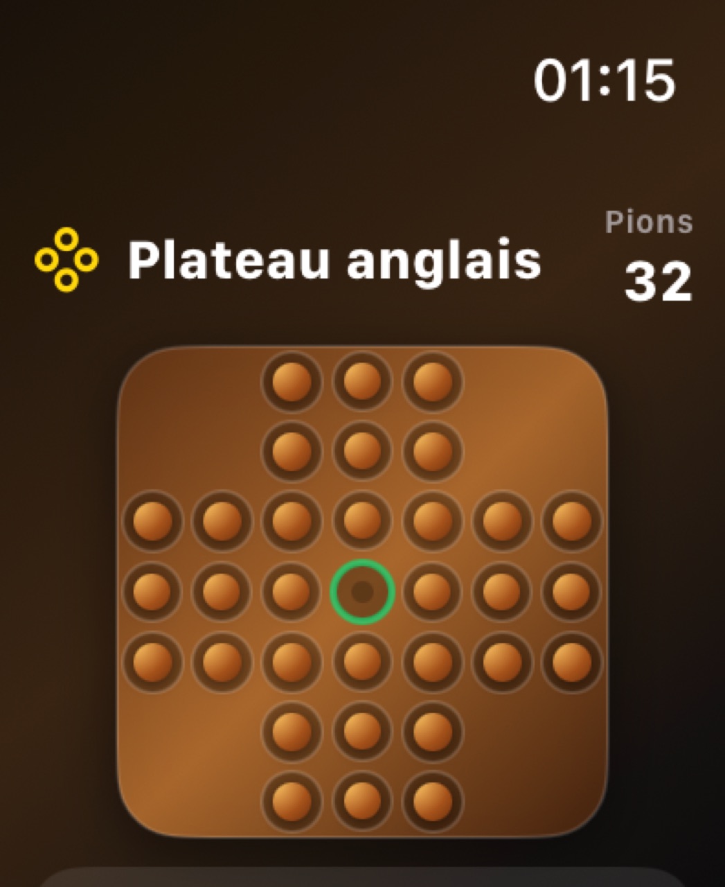 Wood Peg Solitaire watchos App Store screenshot 1