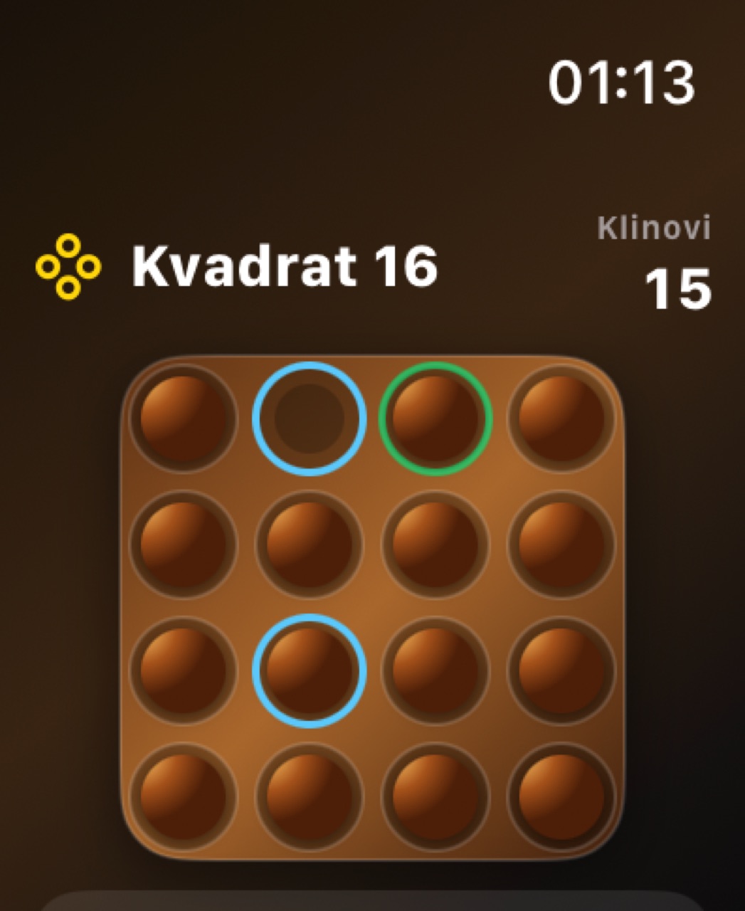 Wood Peg Solitaire watchos App Store screenshot 5
