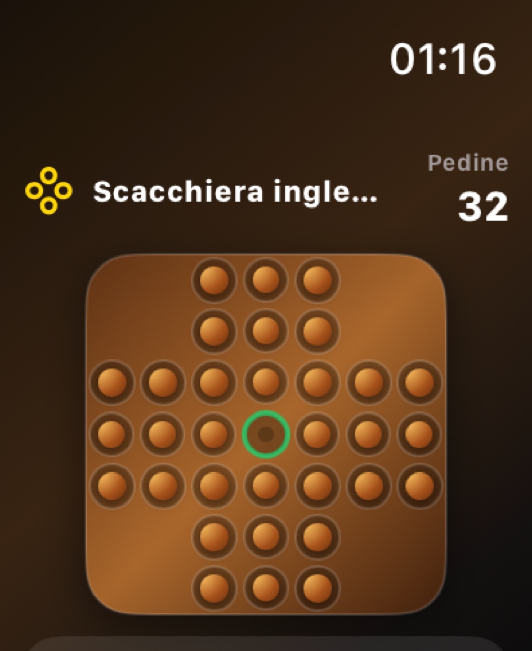 Wood Peg Solitaire watchos App Store screenshot 1
