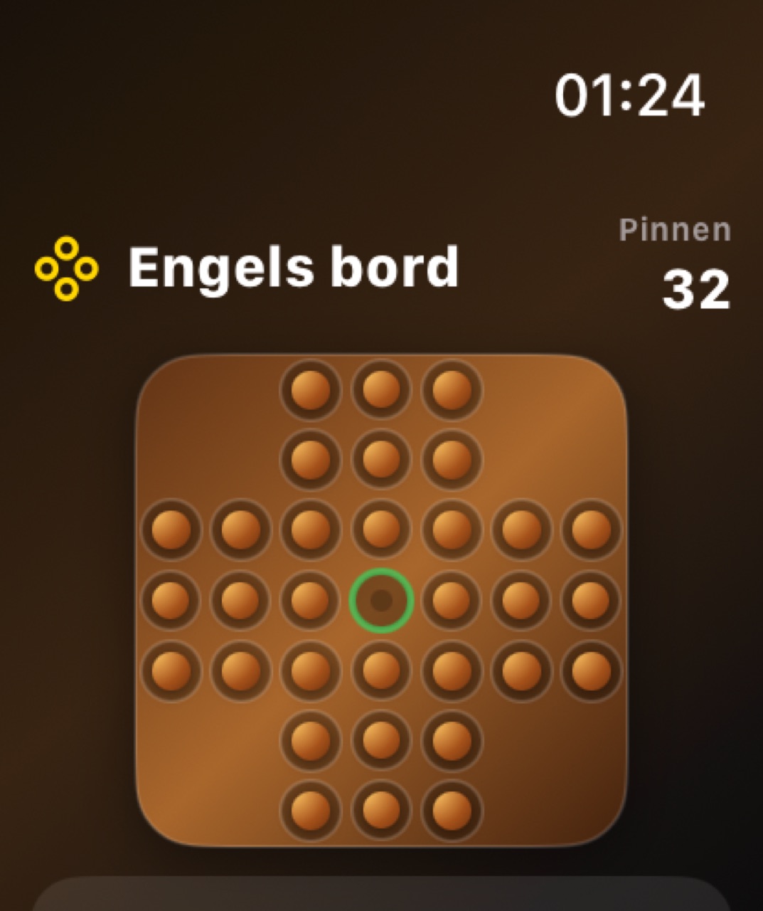 Wood Peg Solitaire watchos App Store screenshot 2