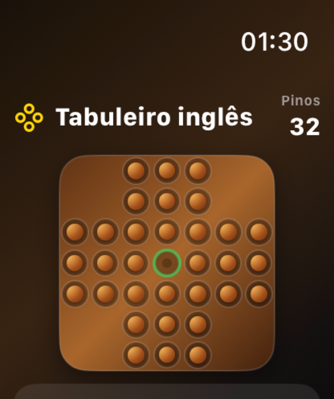 Wood Peg Solitaire watchos App Store screenshot 2
