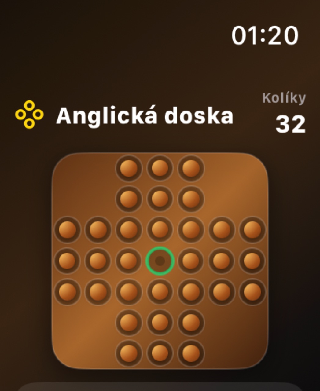 Wood Peg Solitaire watchos App Store screenshot 1