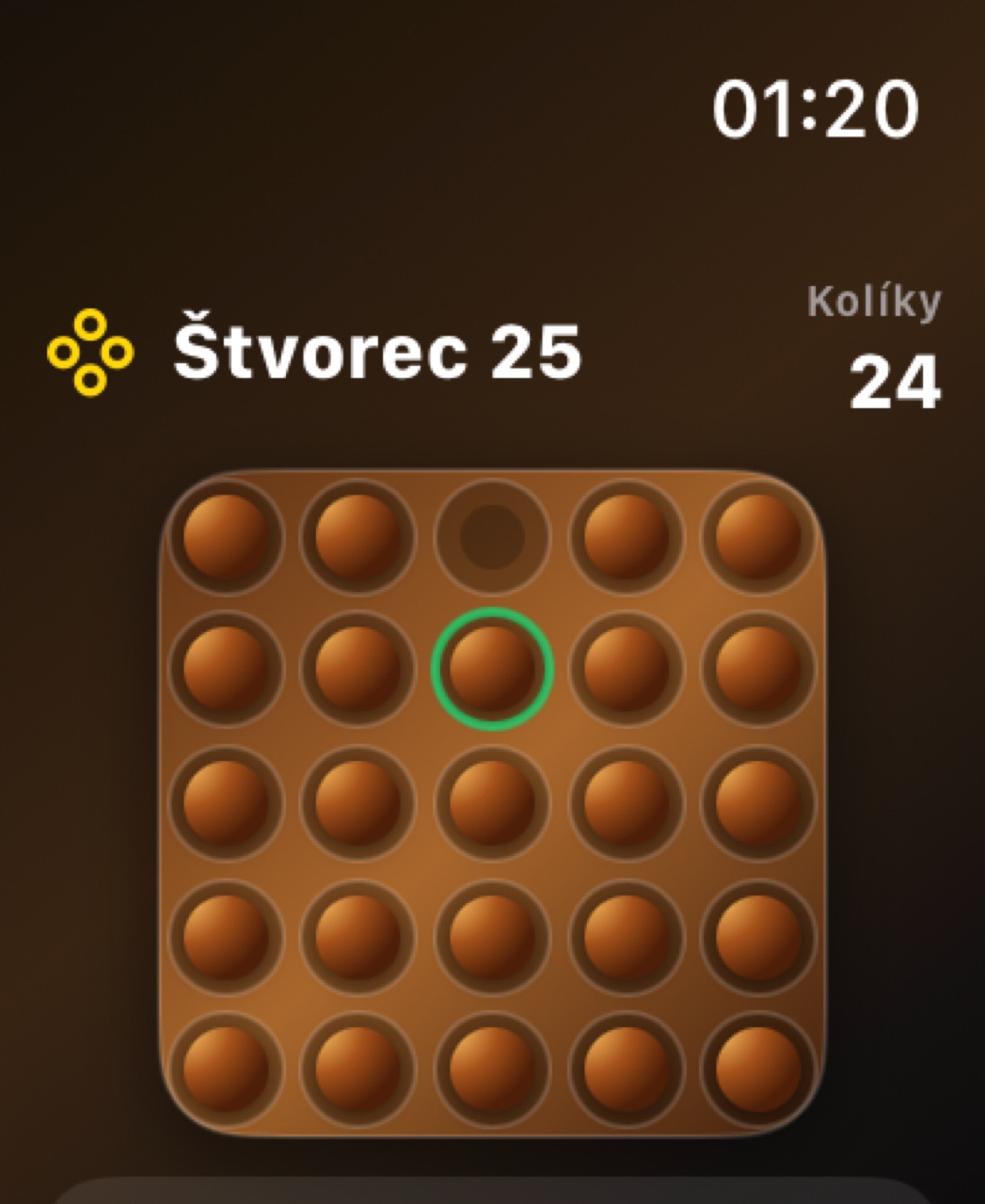 Wood Peg Solitaire watchos App Store screenshot 7
