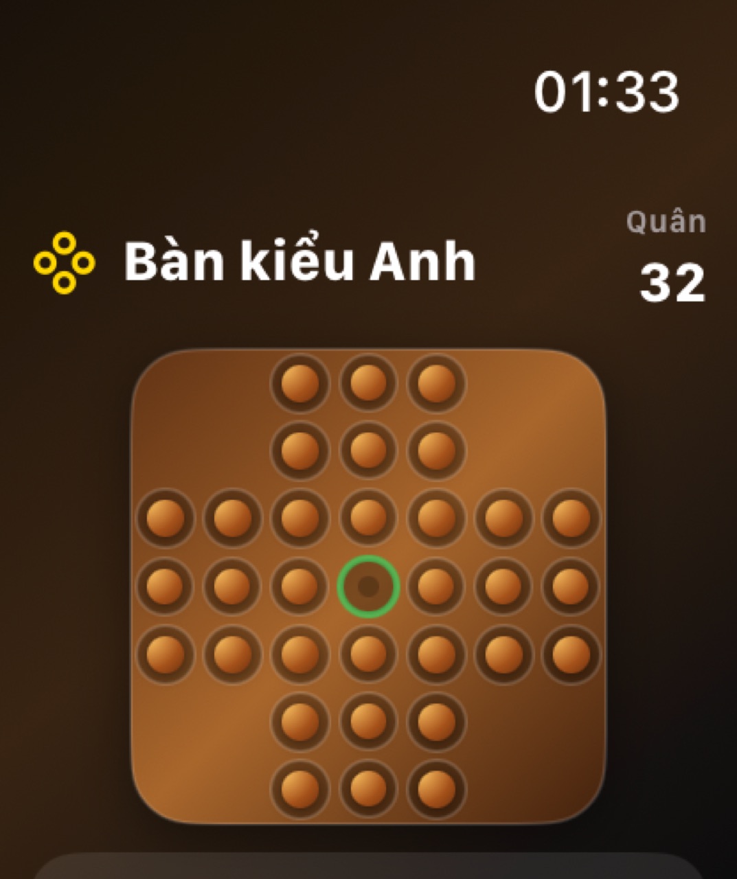 Wood Peg Solitaire watchos App Store screenshot 2