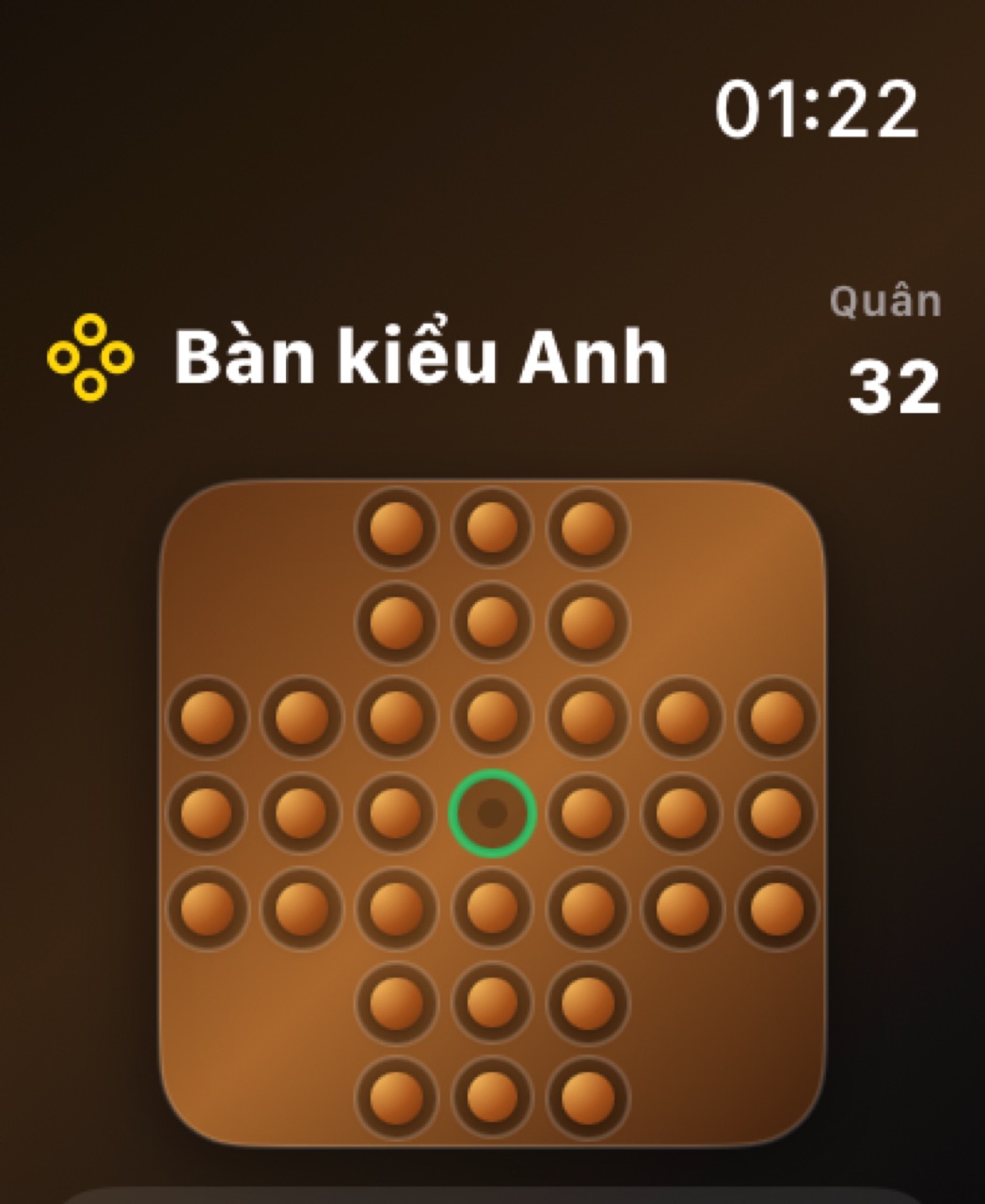 Wood Peg Solitaire watchos App Store screenshot 1