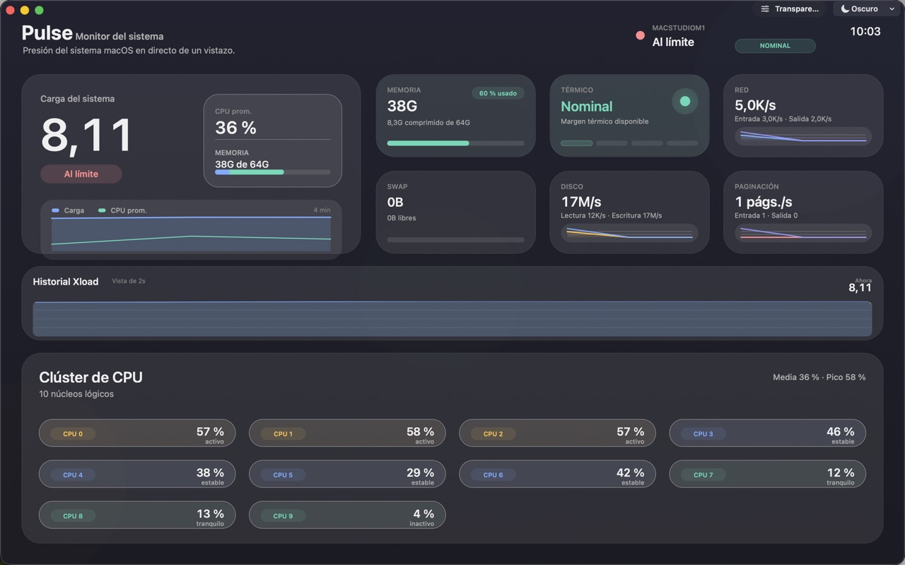Pulse System Monitor macos App Store screenshot 1