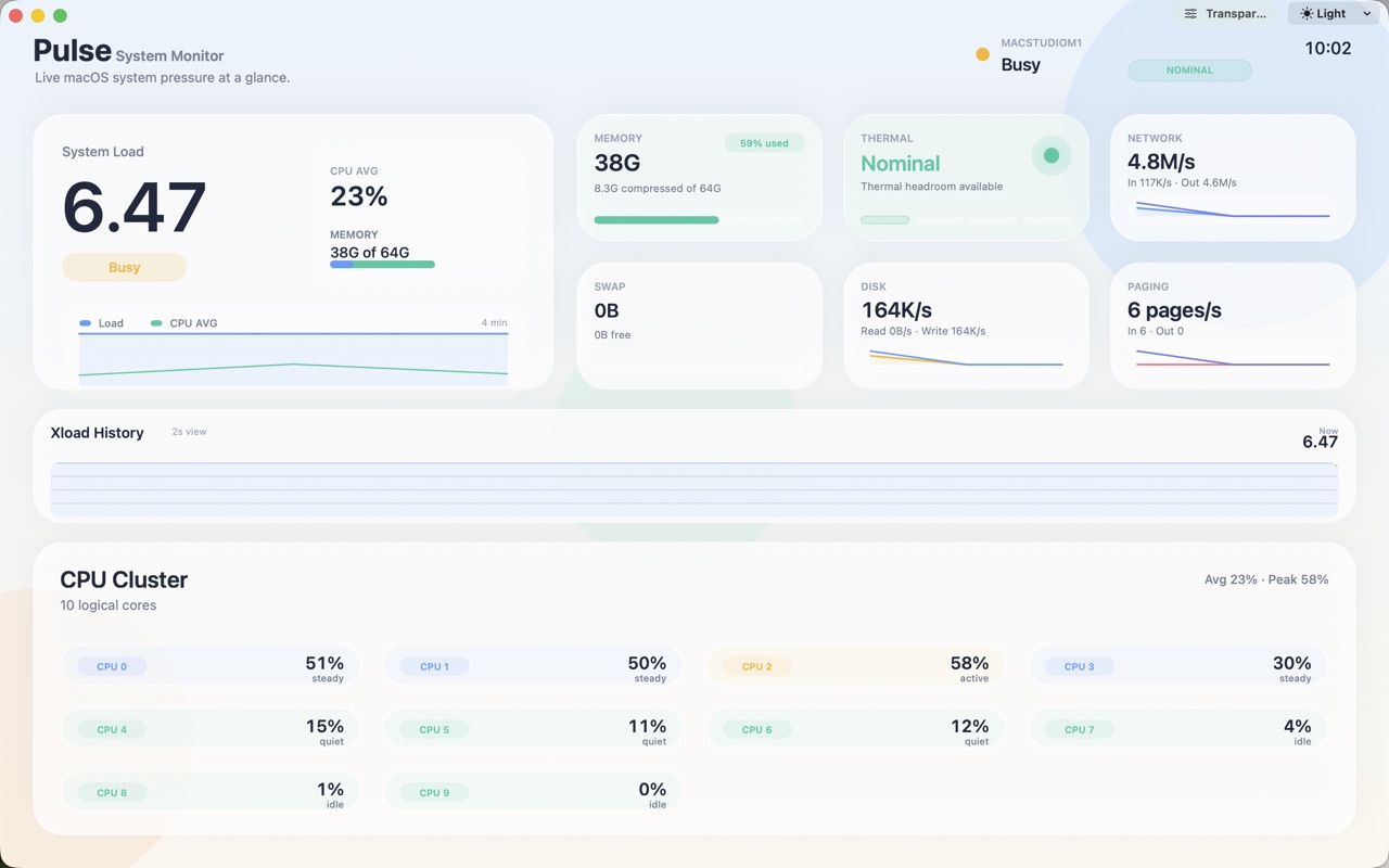 Pulse System Monitor macos App Store screenshot 3