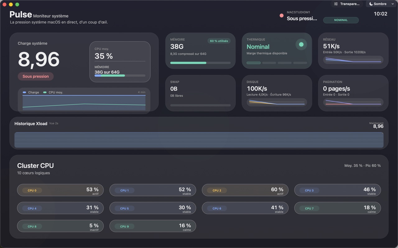Pulse System Monitor macos App Store screenshot 1