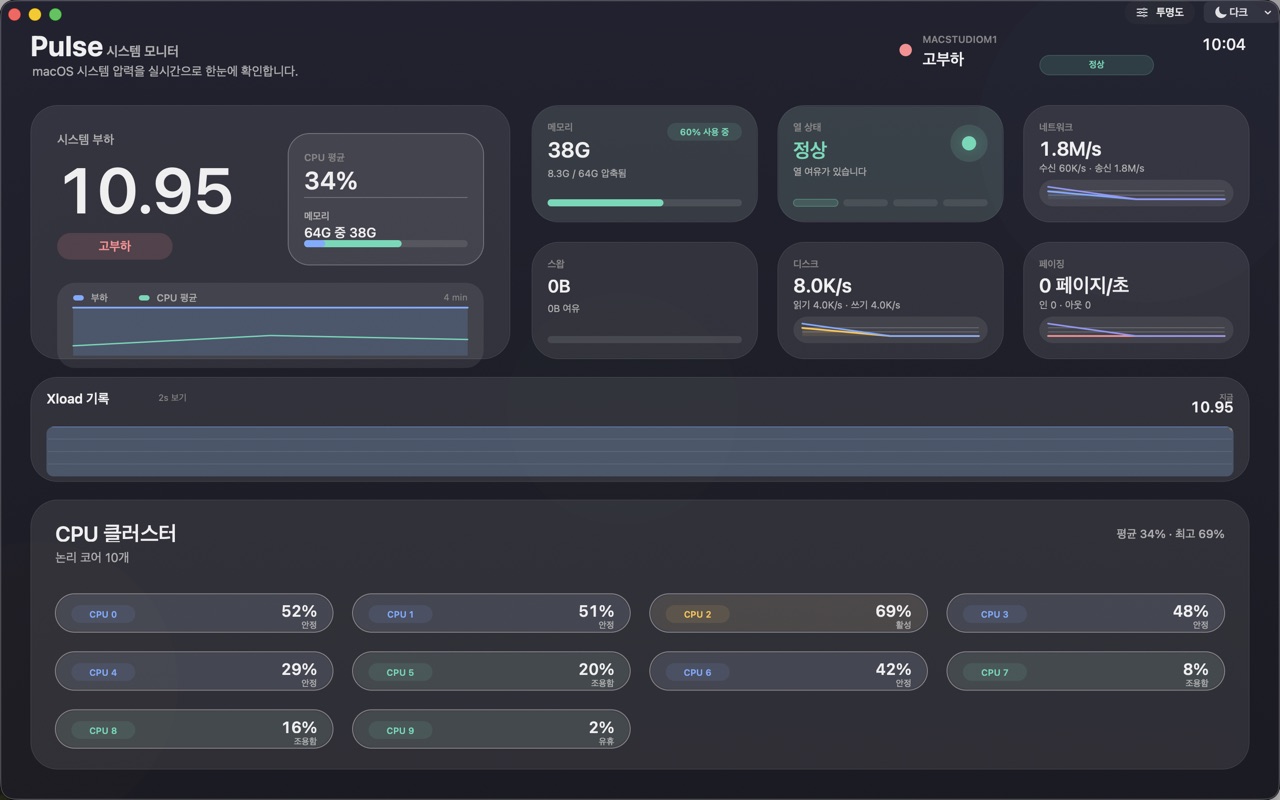 Pulse System Monitor macos App Store screenshot 1