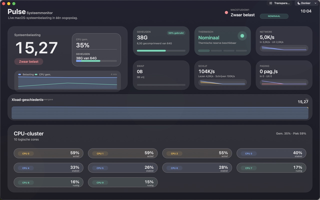 Pulse System Monitor macos App Store screenshot 1