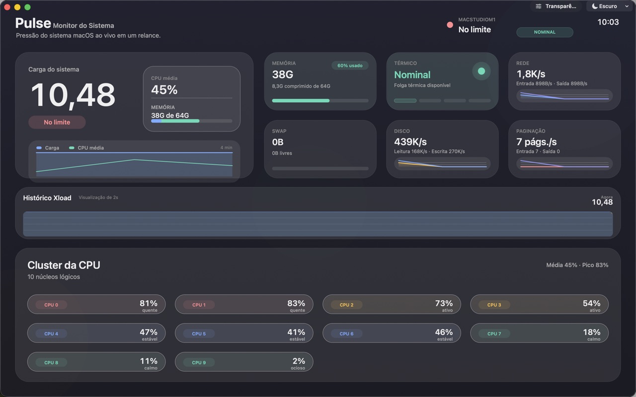 Pulse System Monitor macos App Store screenshot 1