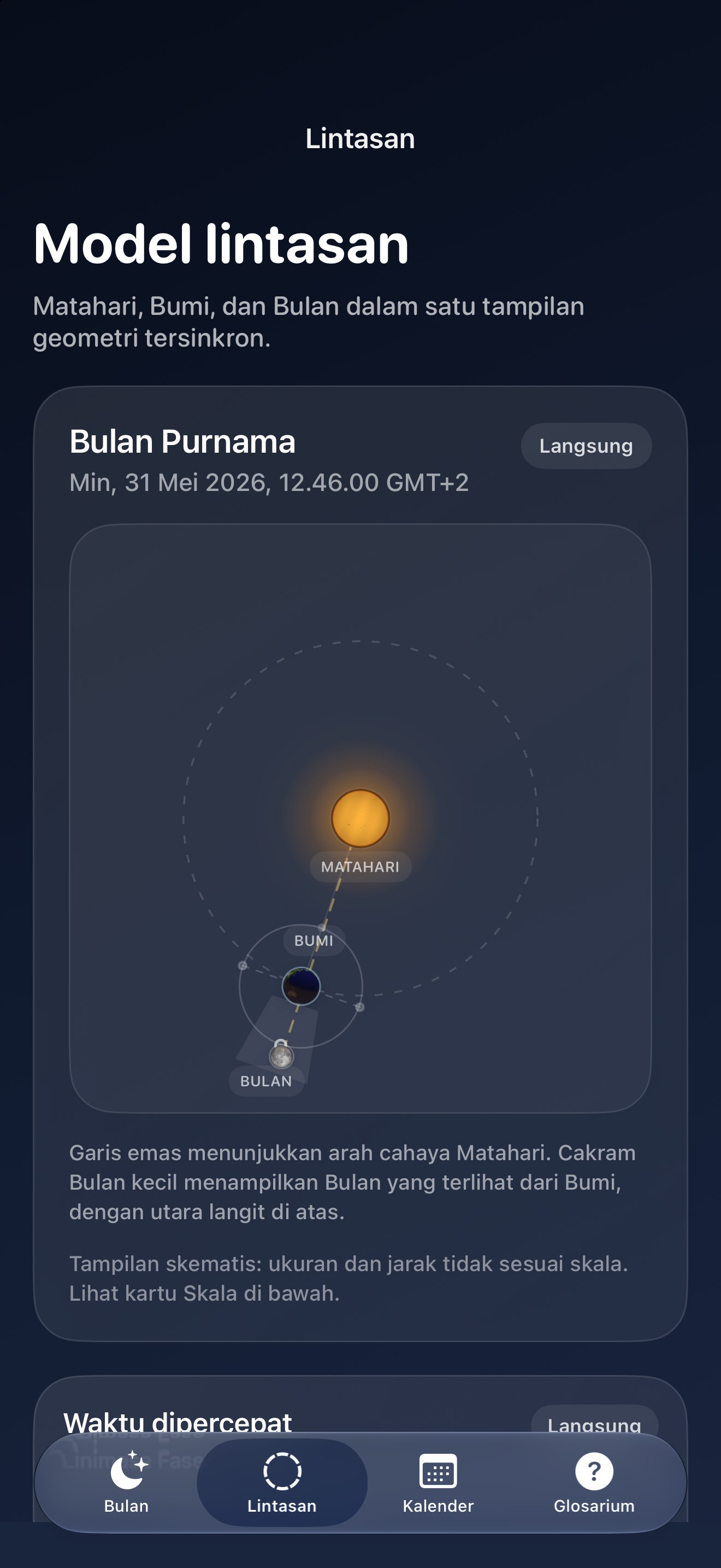Selene iPhone screenshot 4: iPhone · Model lintasan