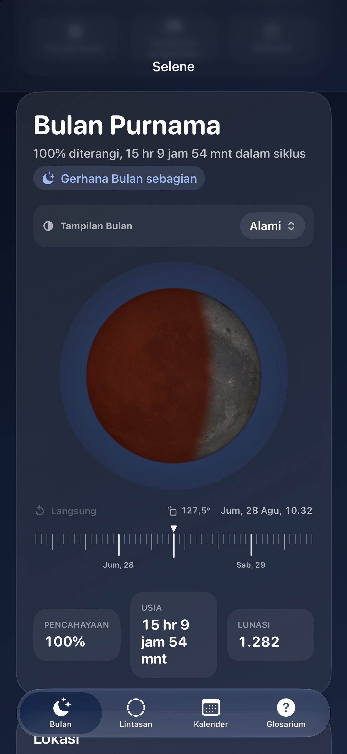 Selene iPhone screenshot 8: iPhone · Gerhana