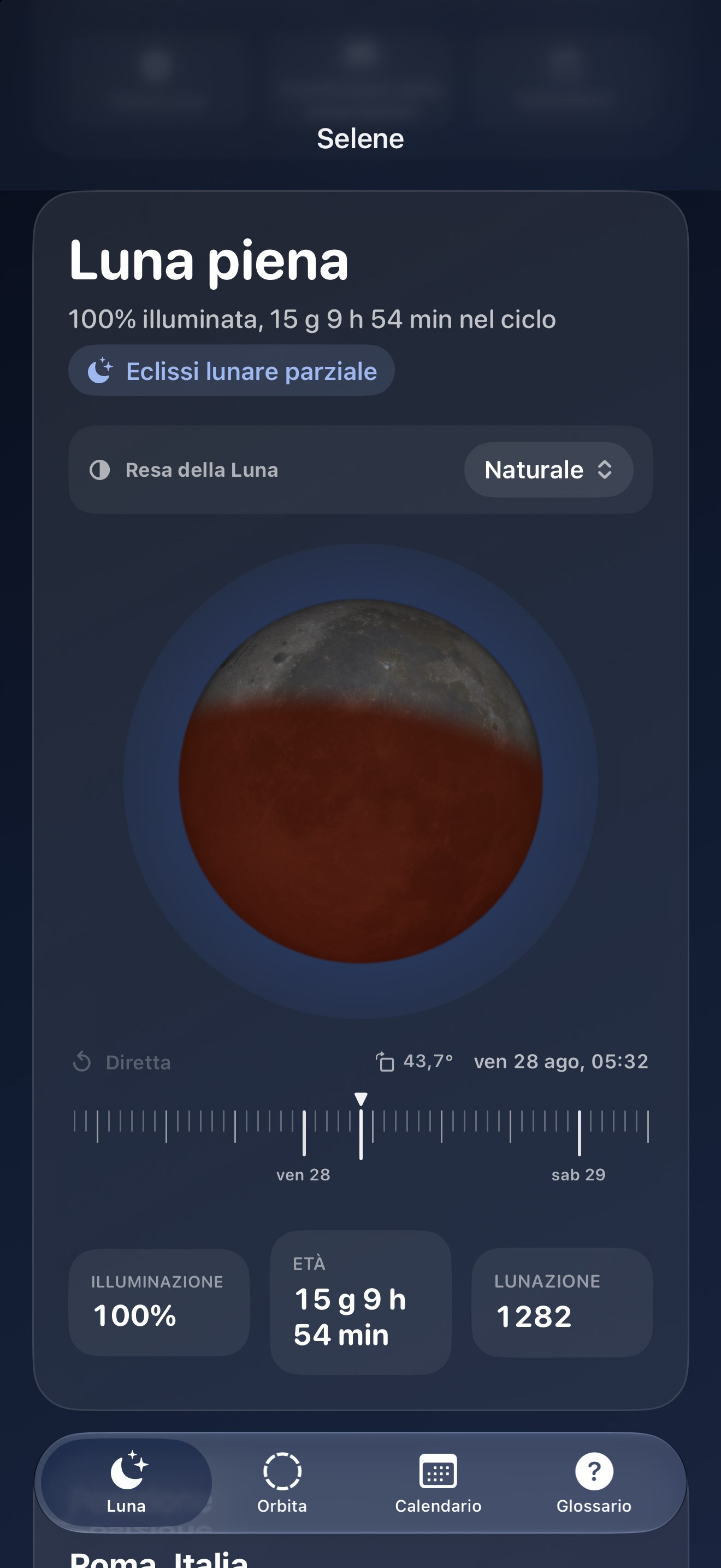 Selene iPhone screenshot 8: iPhone · Eclissi