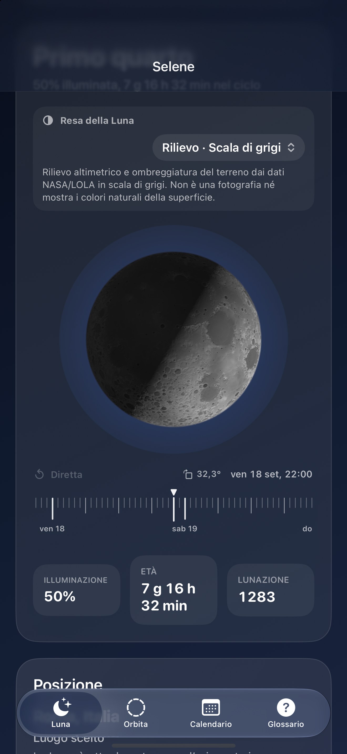 Selene iPhone screenshot 9: iPhone · Rilievo · Scala di grigi