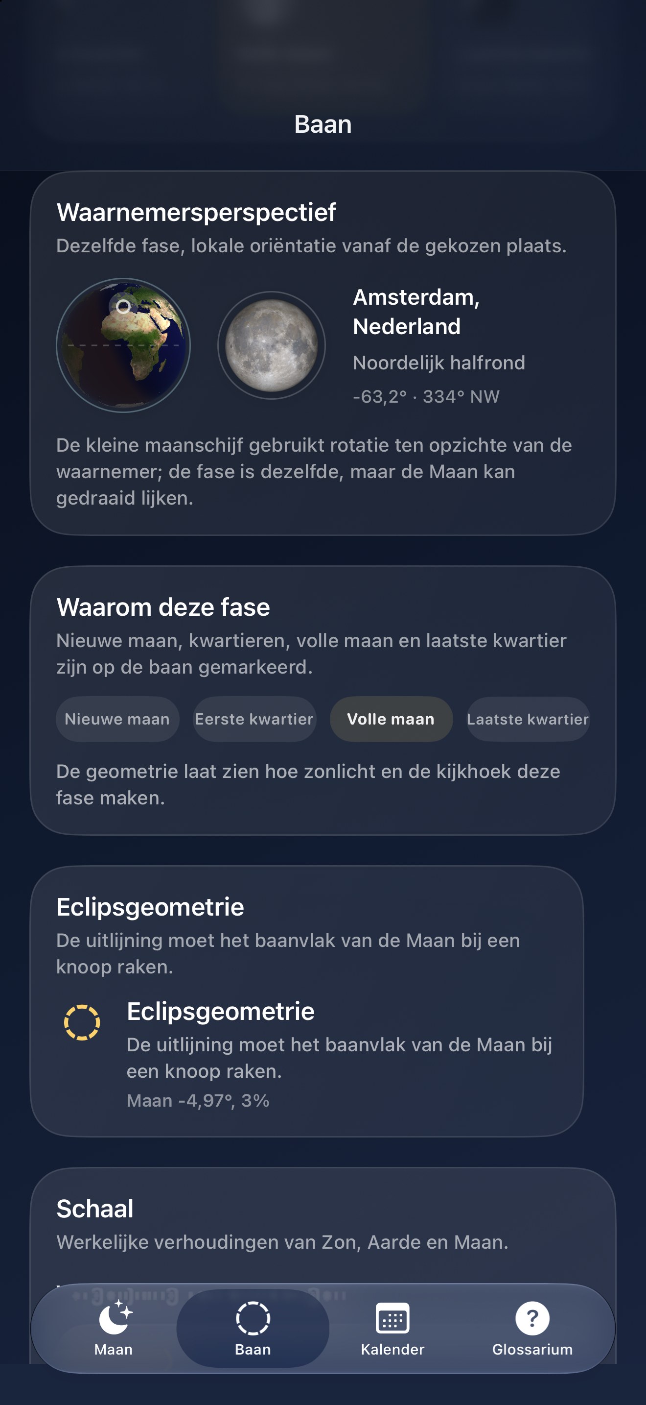 Selene iPhone screenshot 7: iPhone · Observatie