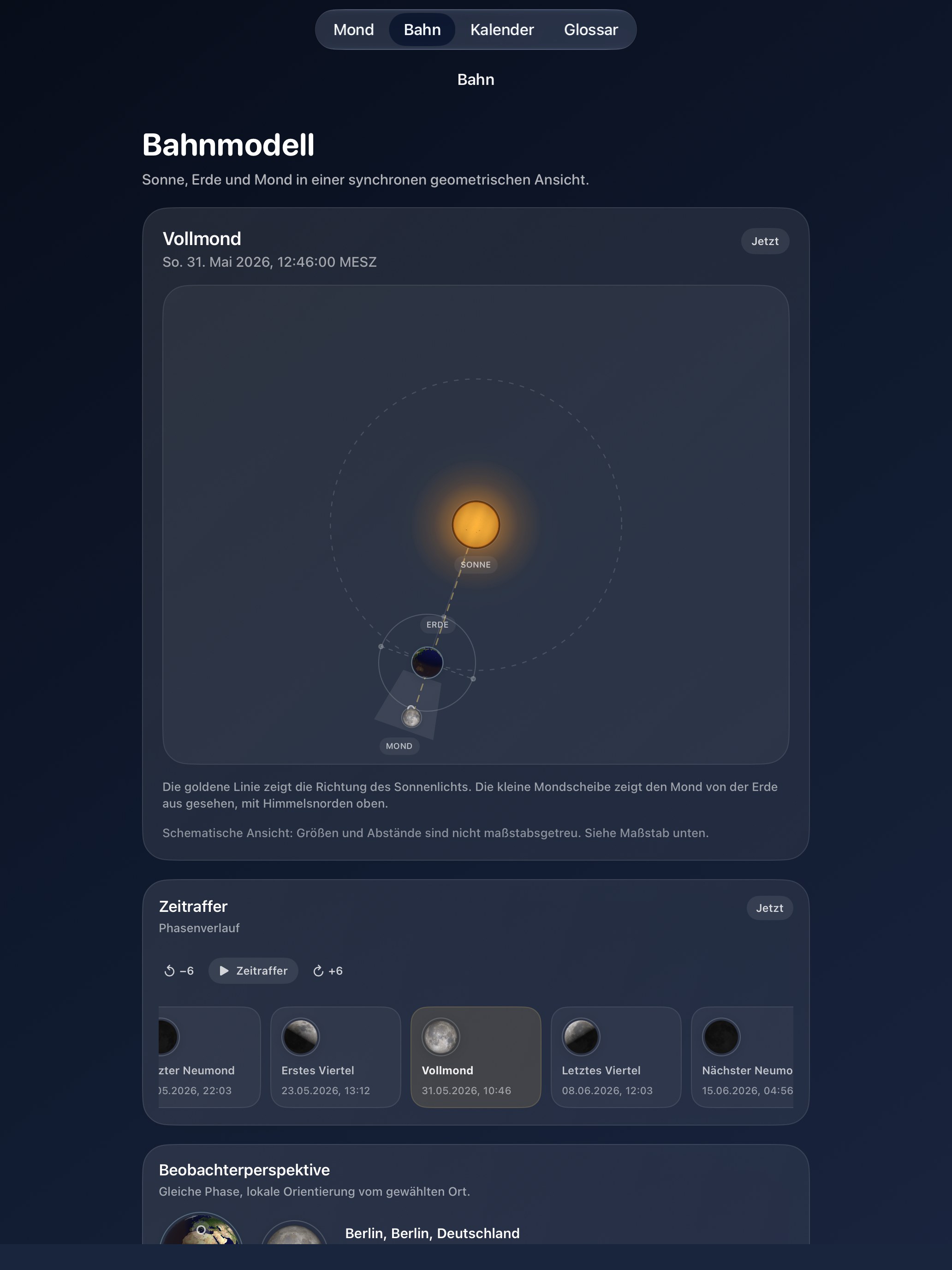 Selene iPad screenshot 4: iPad · Bahnmodell