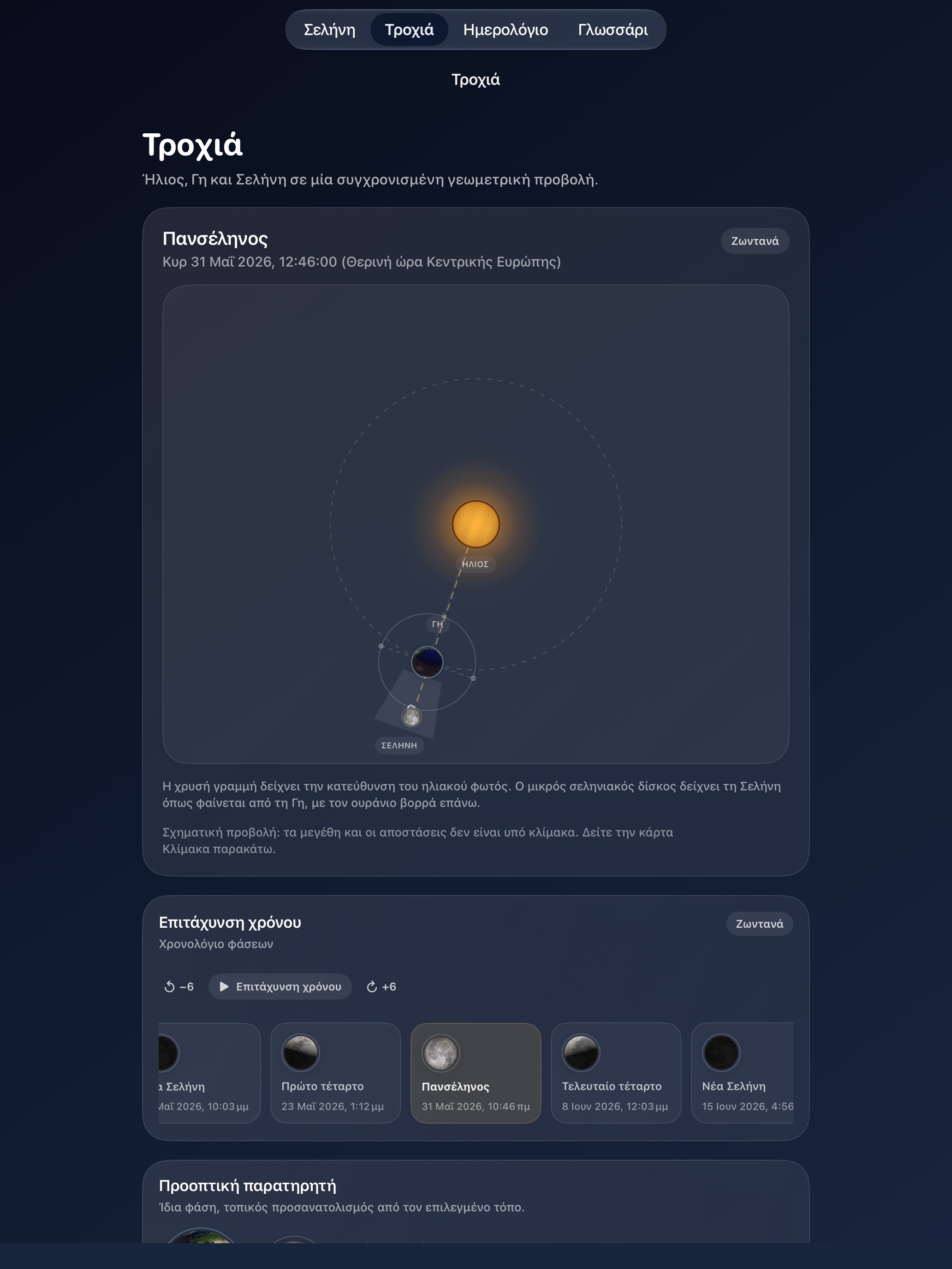 Selene iPad screenshot 4: iPad · Τροχιά