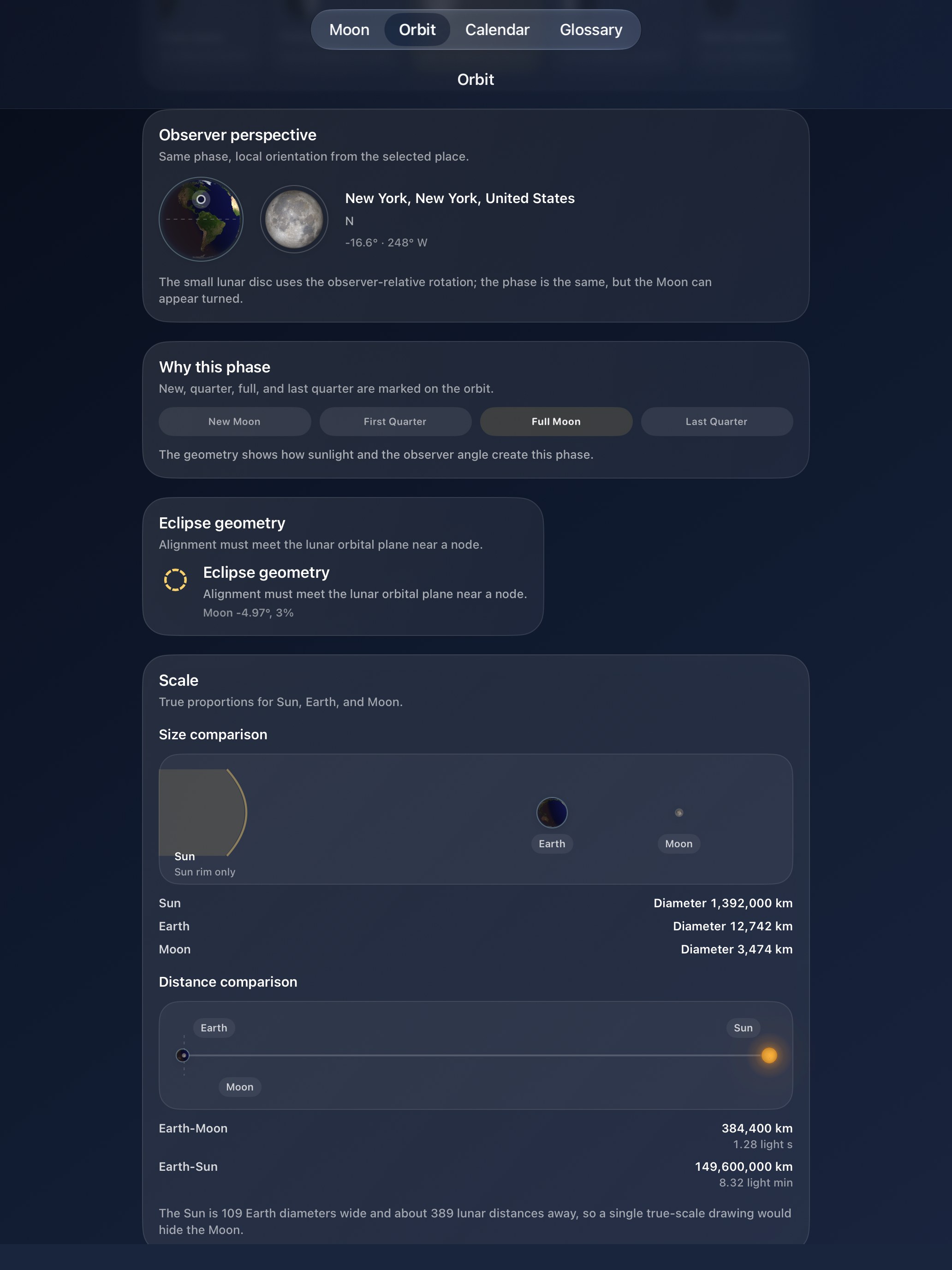 Selene iPad screenshot 7: iPad · Observation