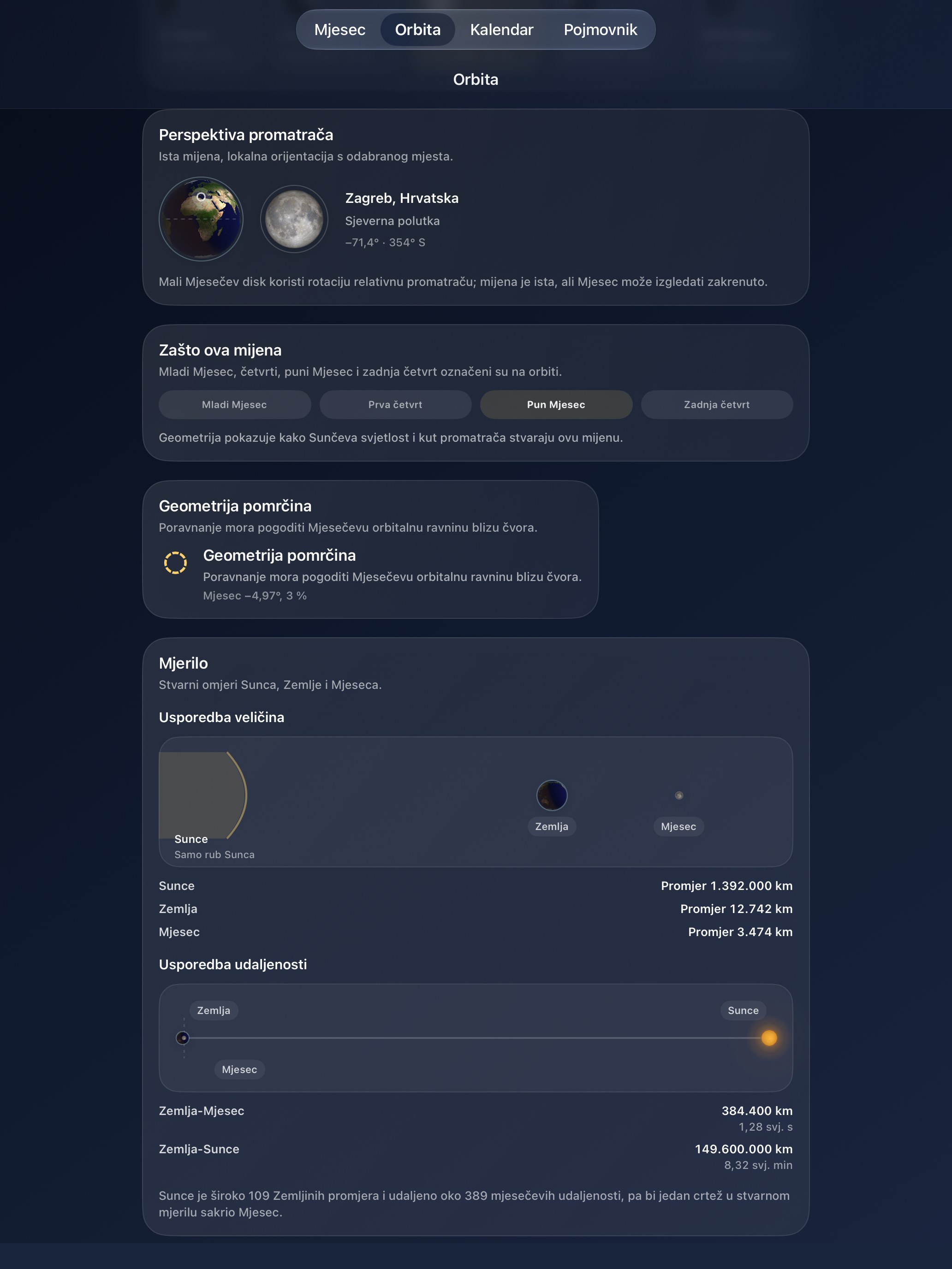 Selene iPad screenshot 7: iPad · Promatranje