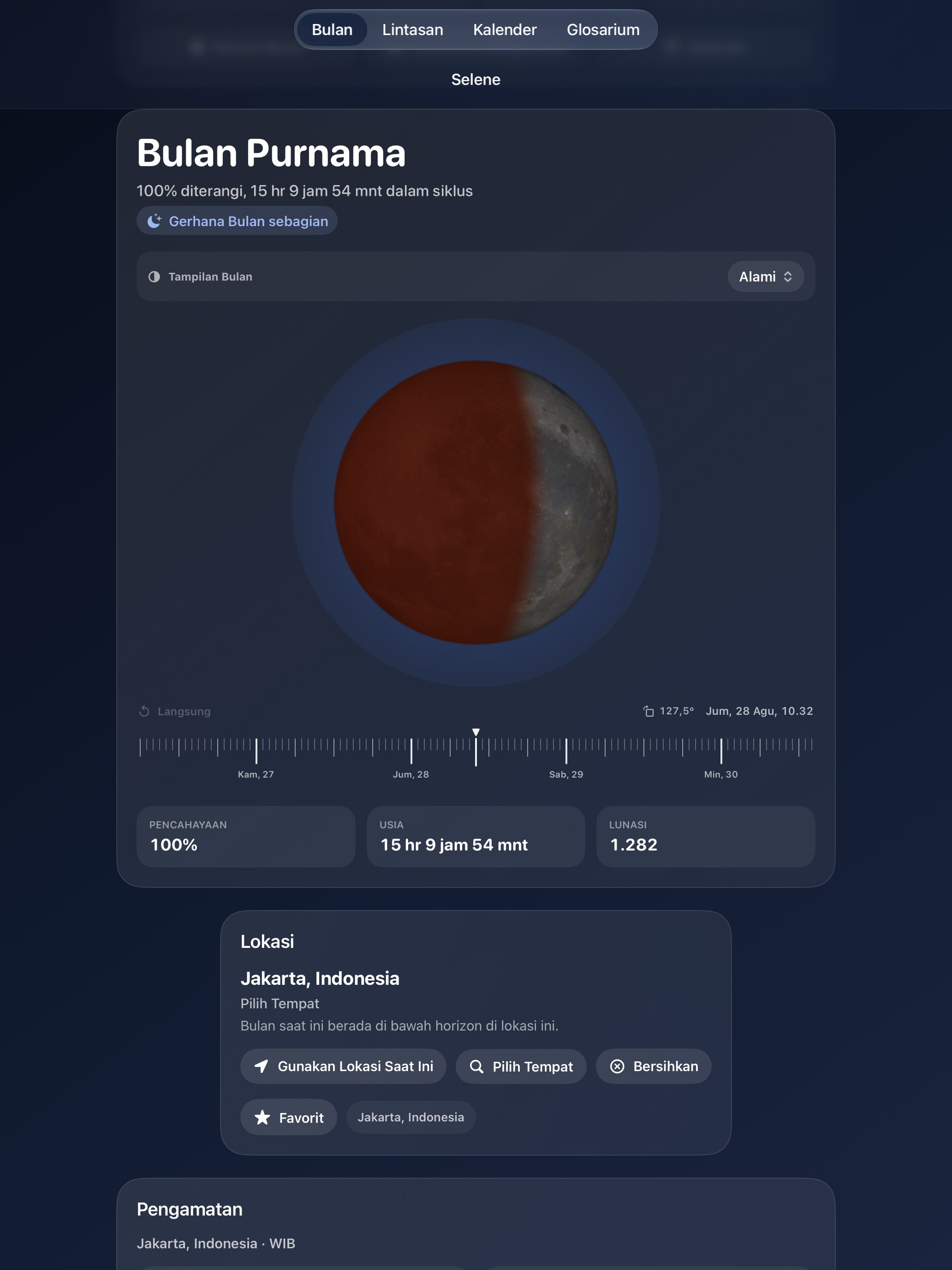 Selene iPad screenshot 8: iPad · Gerhana