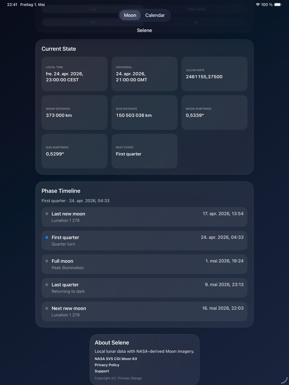 Selene ipados App Store screenshot 3