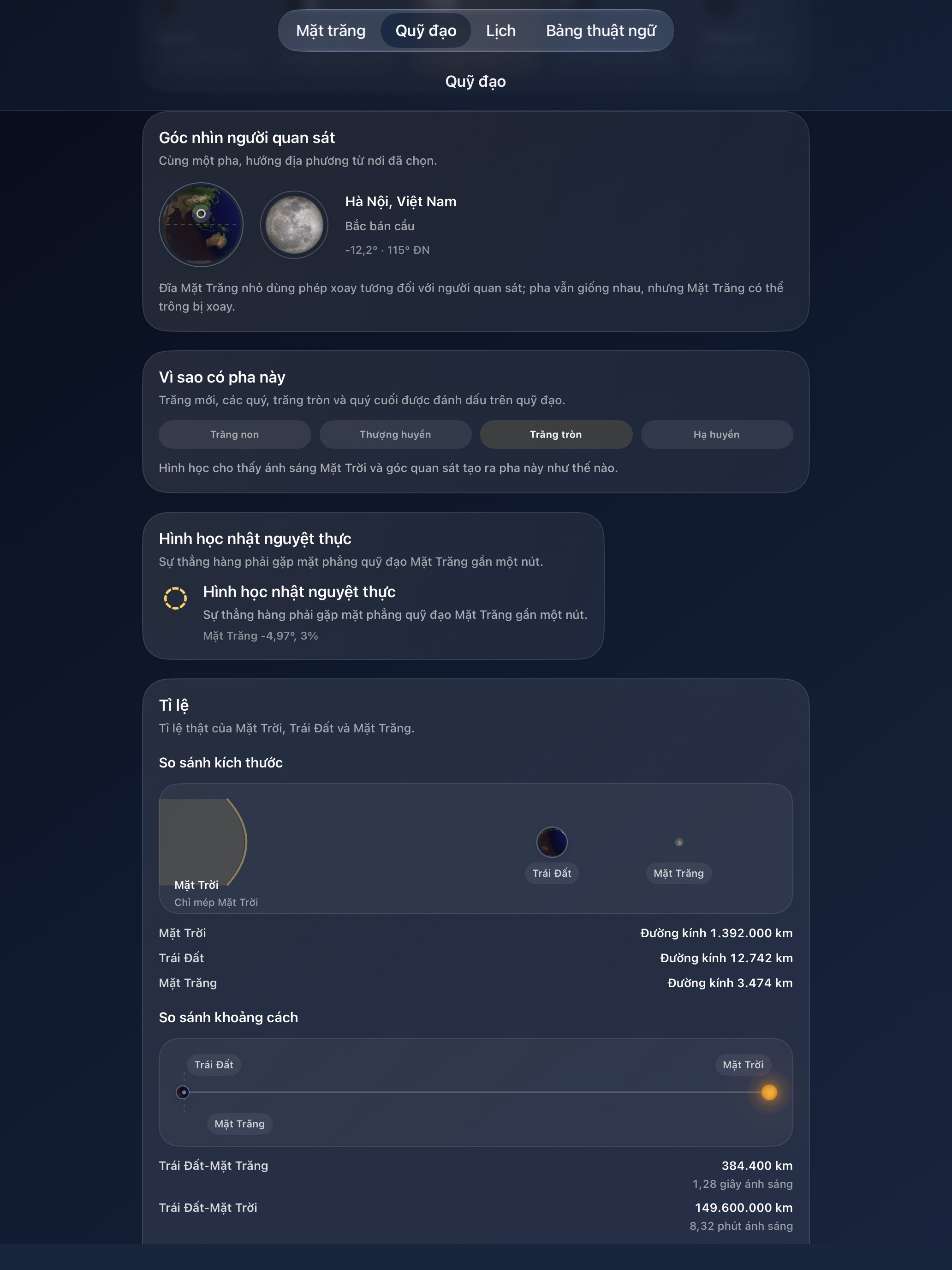 Selene iPad screenshot 7: iPad · Quan sát