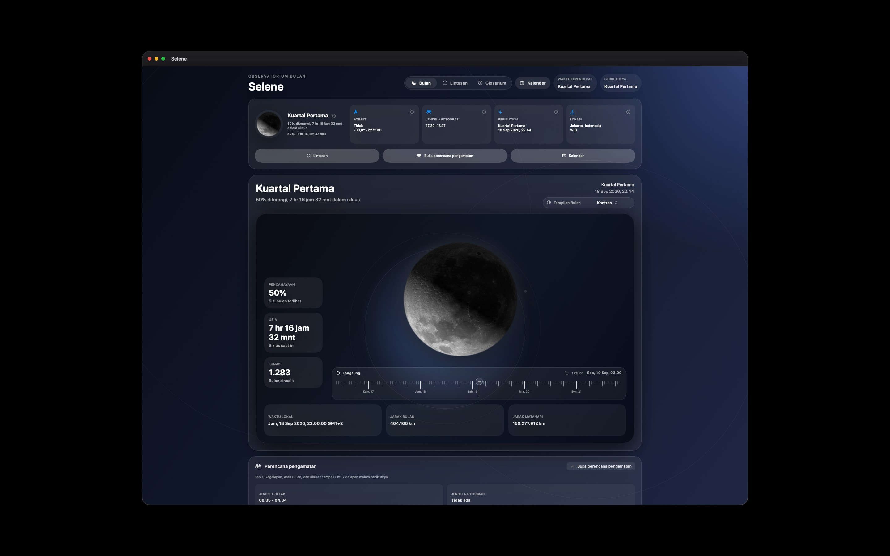 Selene Mac screenshot 3: Mac · Kontras