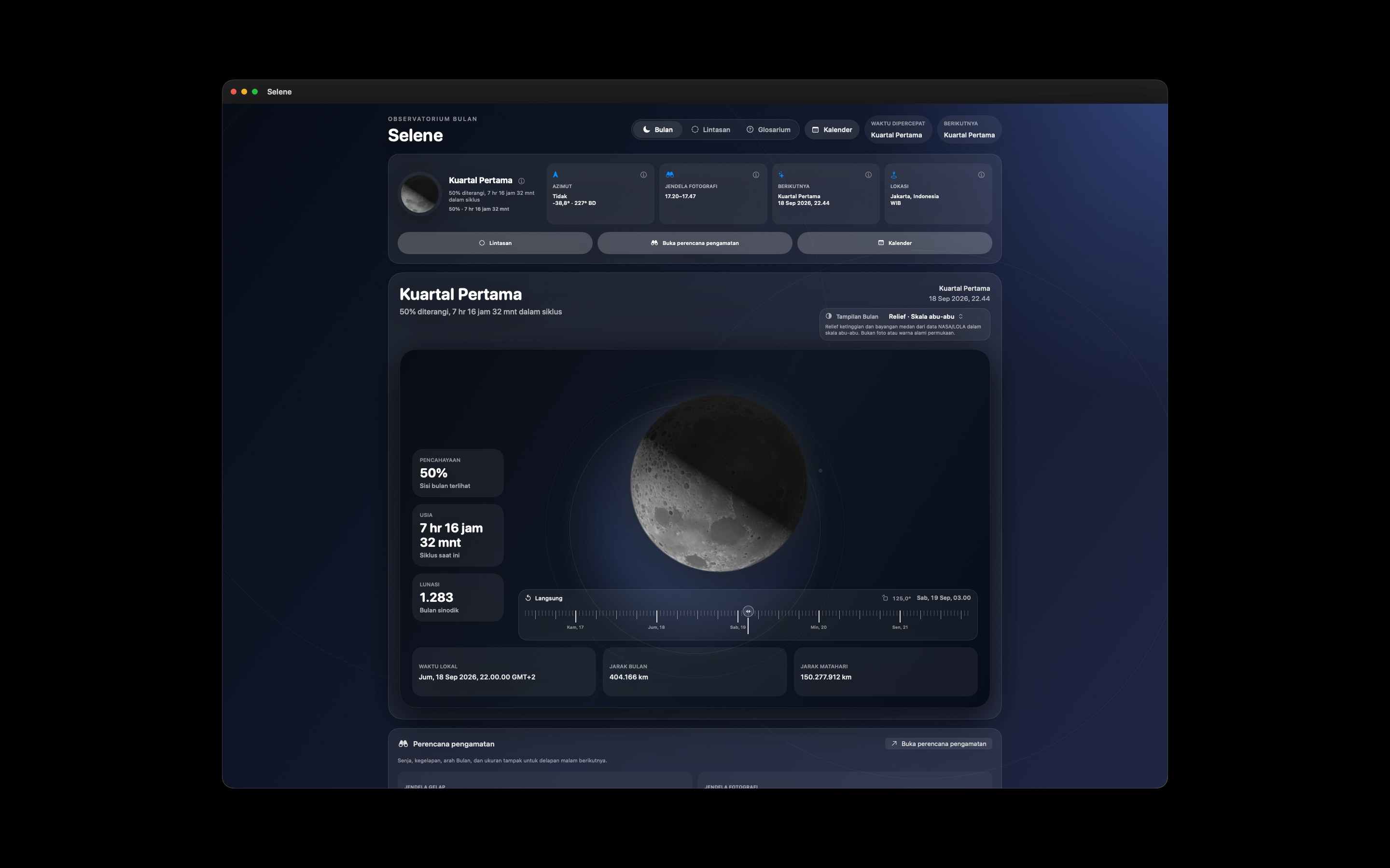 Selene Mac screenshot 9: Mac · Relief · Skala abu-abu