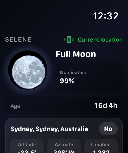 Selene watchos App Store screenshot 1