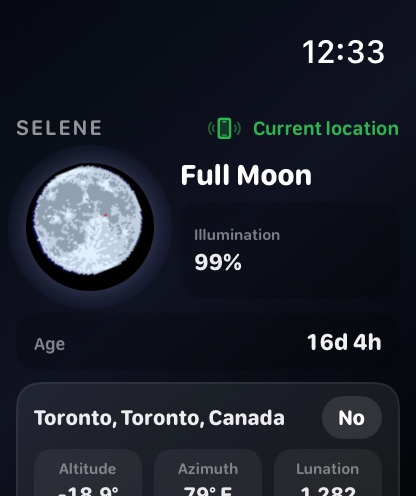 Selene watchos App Store screenshot 1