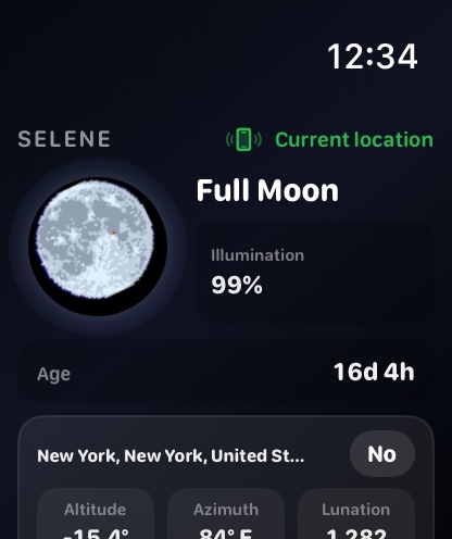 Selene watchos App Store screenshot 1