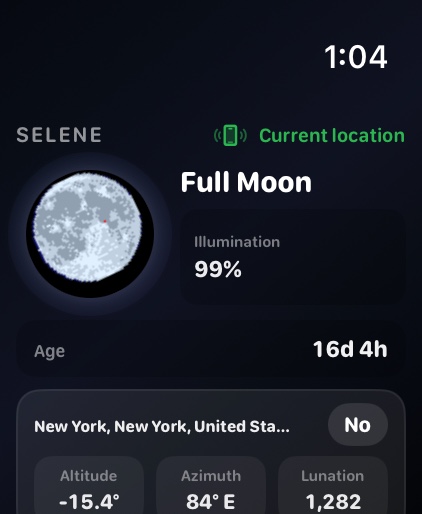 Selene watchos App Store screenshot 2