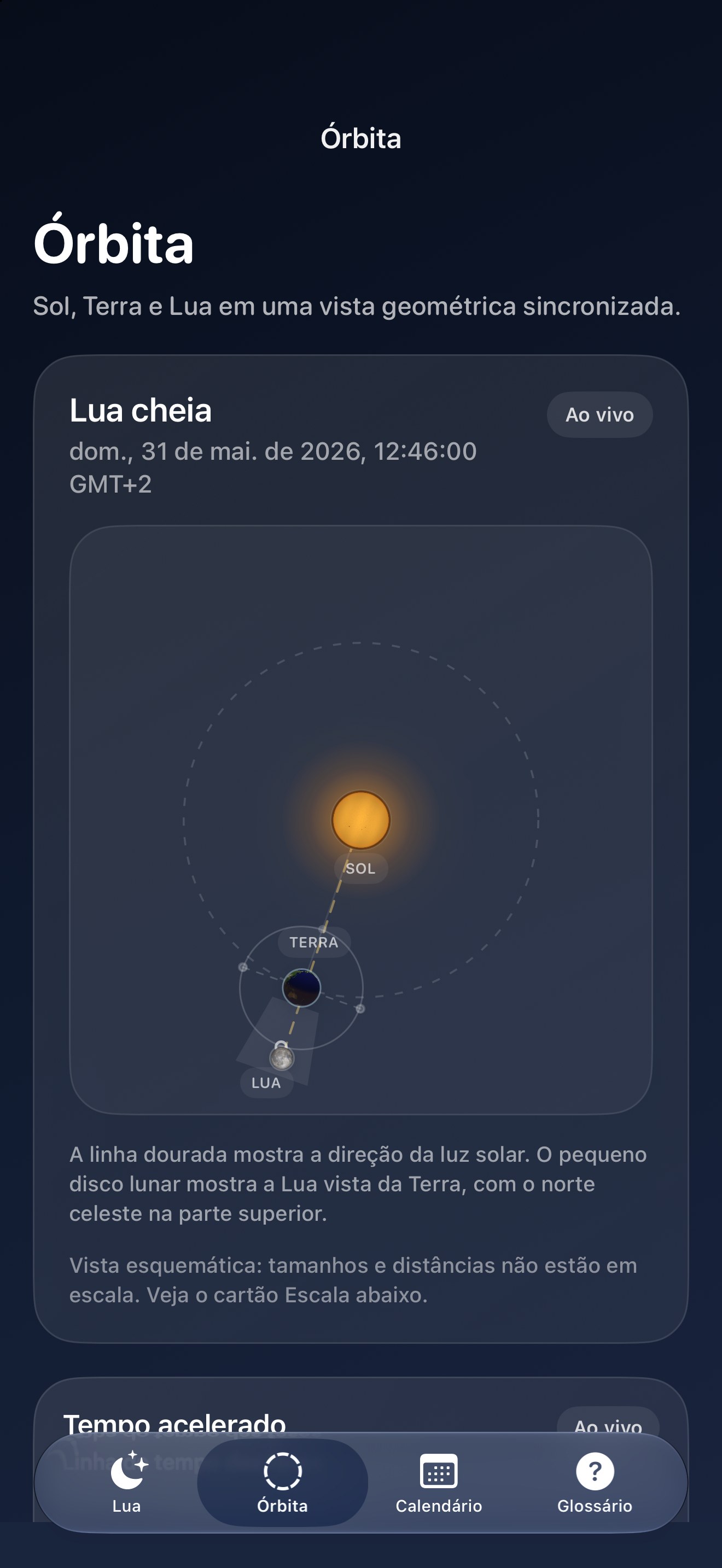 Selene iPhone screenshot 4: iPhone · Órbita
