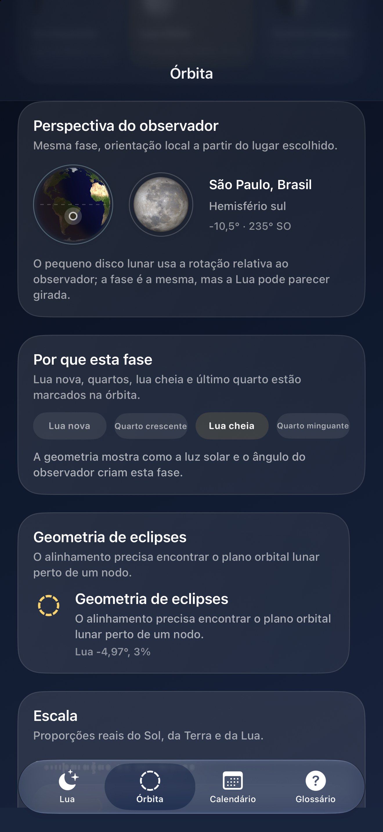 Selene iPhone screenshot 7: iPhone · Observação