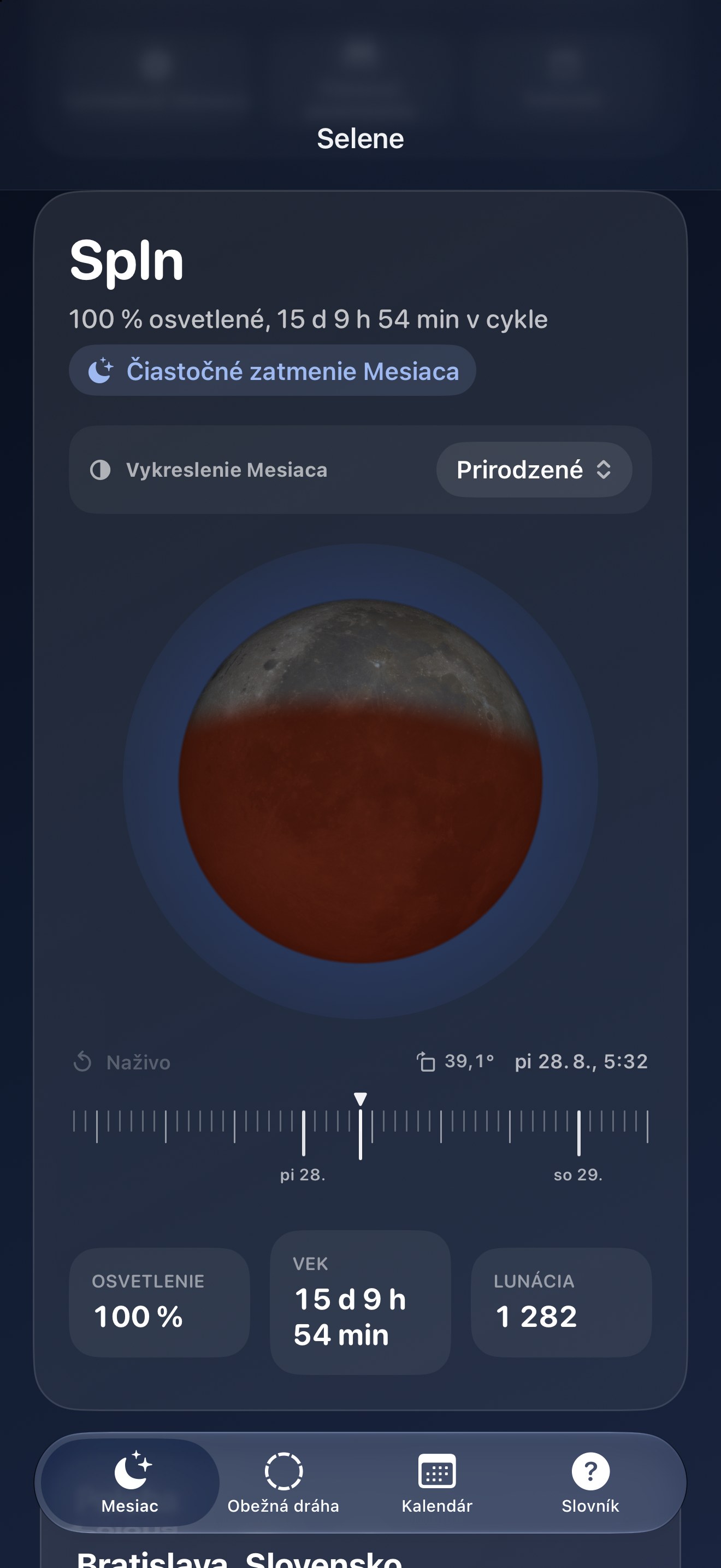 Selene iPhone screenshot 8: iPhone · Zatmenia