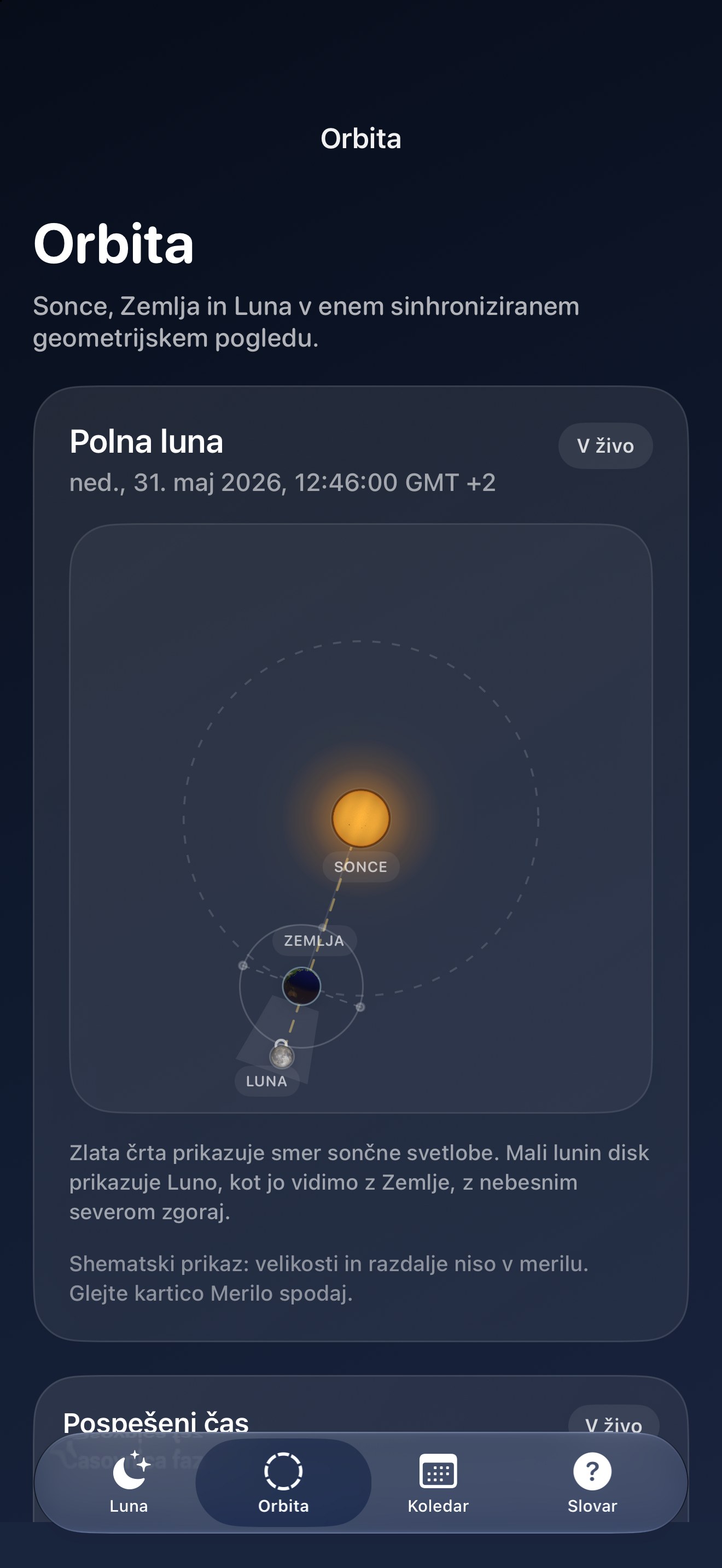Selene iPhone screenshot 4: iPhone · Orbita