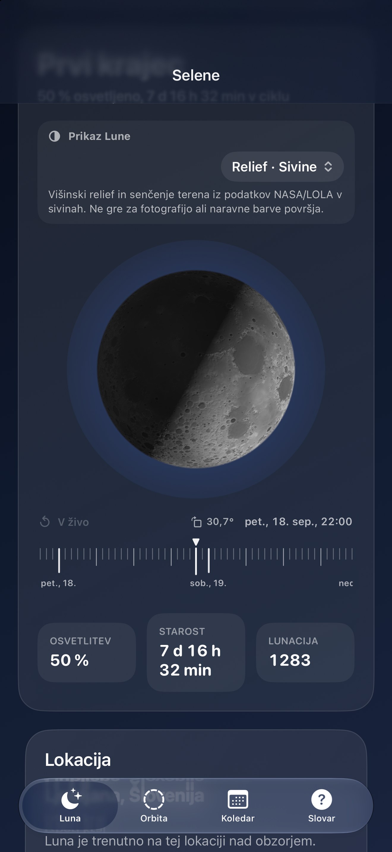 Selene iPhone screenshot 9: iPhone · Relief · Sivine